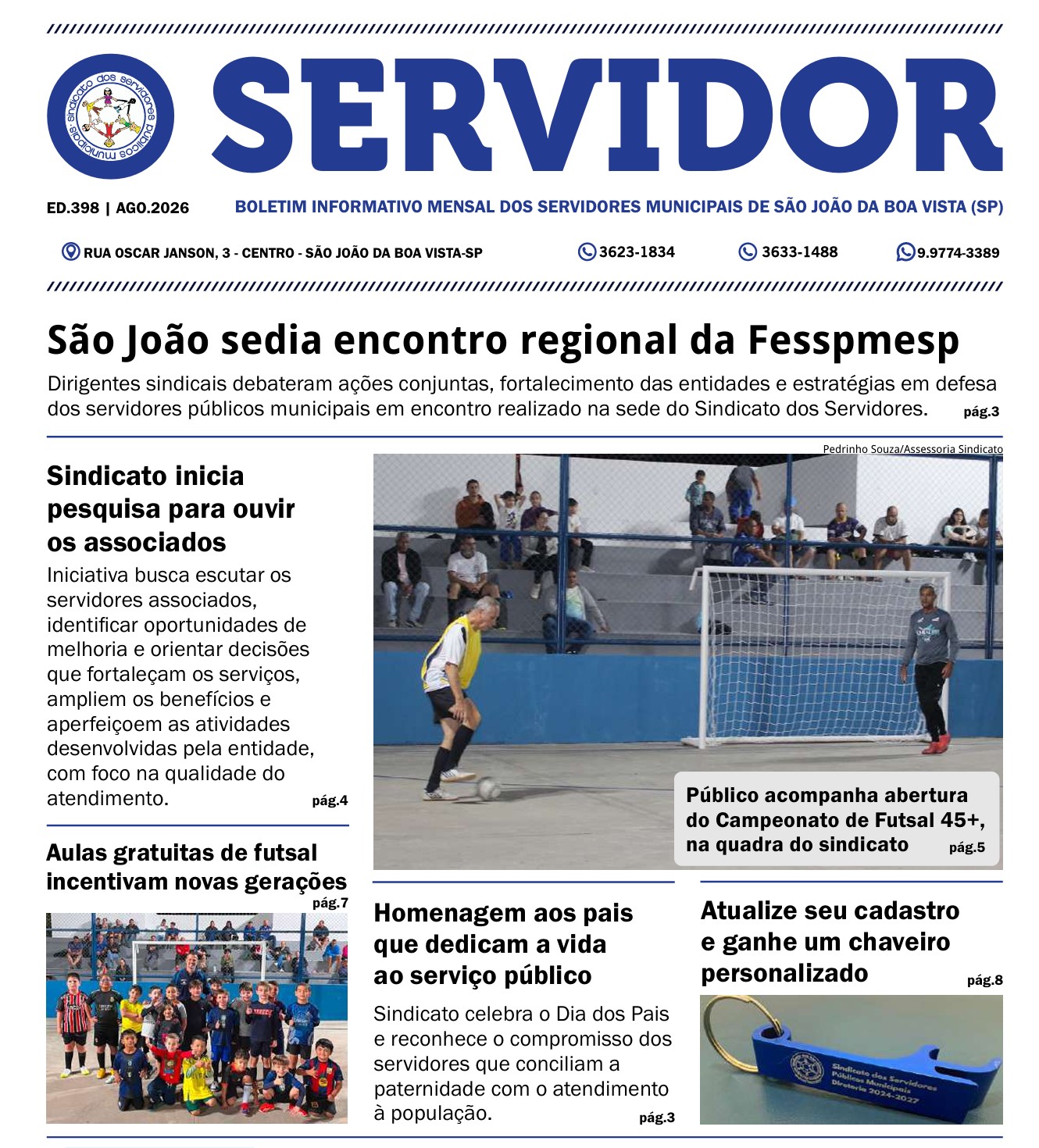 Capa da edição 398 do jornal O Servidor